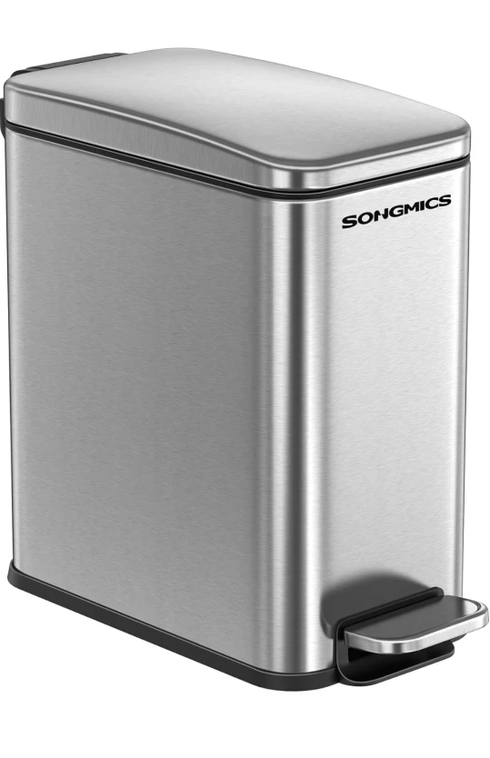 SONGMICS Bathroom Trash Can, Small Trash Bin with