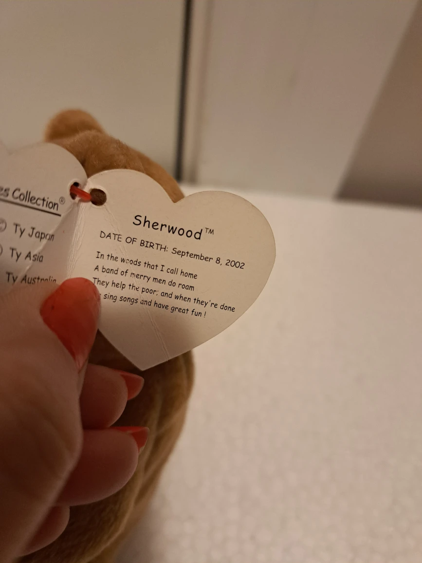 TY Beanie Baby teddy bear "Sherwood" - photo 4