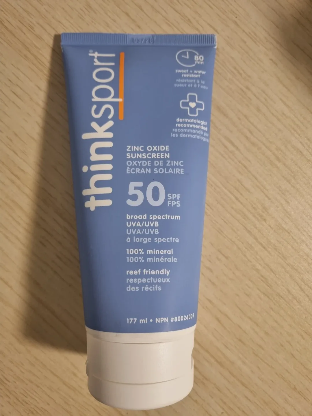 Thinksport SPF 50 Zinc Oxide Sunscreen - 177 ml