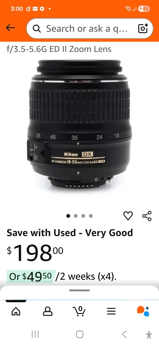 Nikon AF-S DX Nikkor 18-55mm Zoom Lens