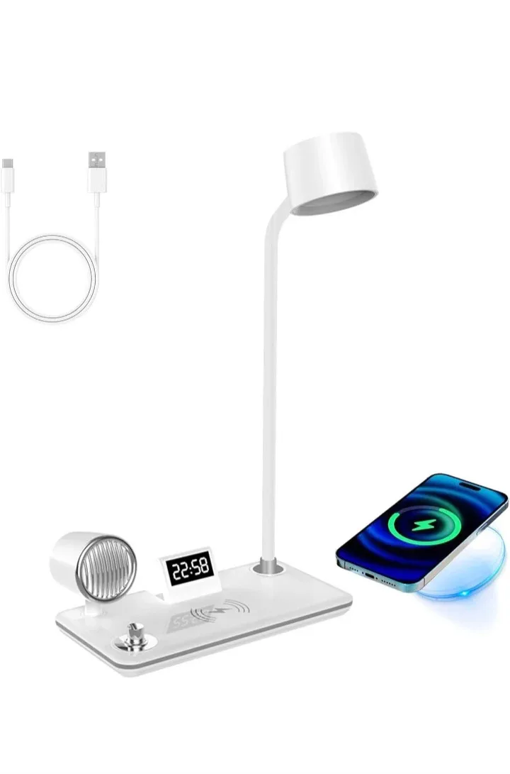 4 in 1 Wireless Charger BT Speaker Lamp