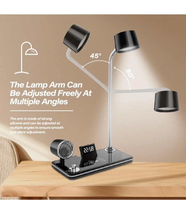 4 in 1 Wireless Charger BT Speaker Lamp - photo 2