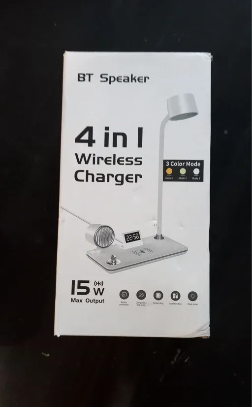 4 in 1 Wireless Charger BT Speaker Lamp image indicator(5)