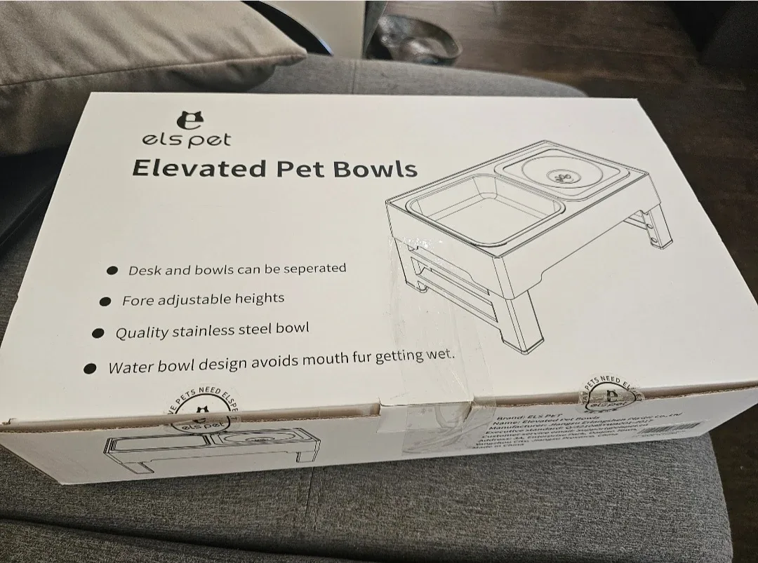 ELS PET Elevated Dog Bowls 4 Heights Adjustable, Raised Dog ... image indicator(7)