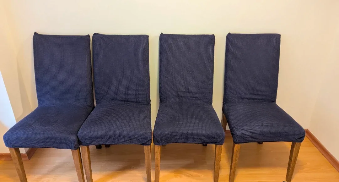 Dining Chairs with Blue Covers - Set of 4 image indicator(2)
