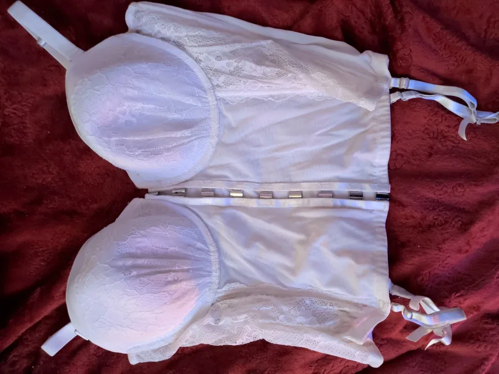 Ashley Graham White Bustier