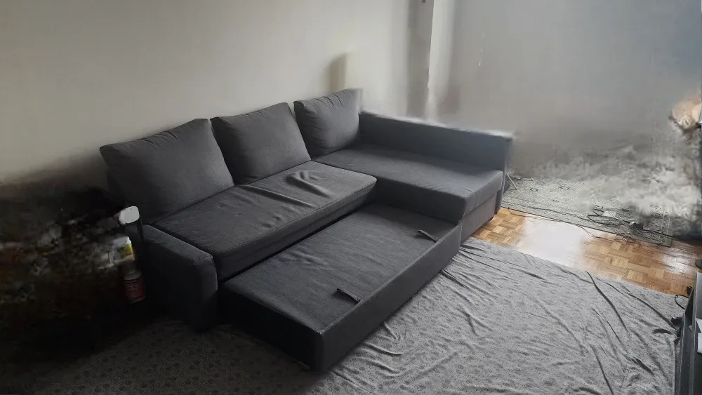 Grey Sectional Sofa with Pull-Out Bed image indicator(2)