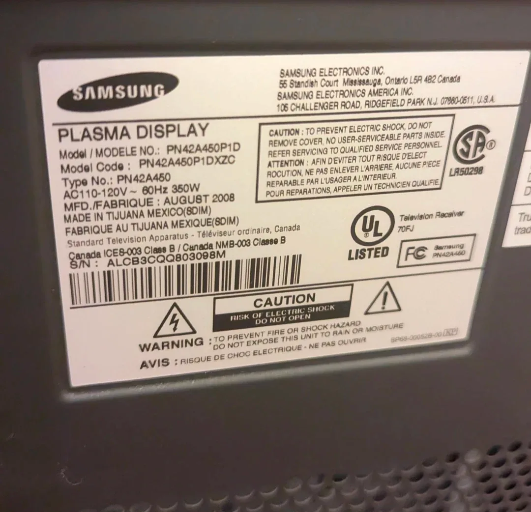 Samsung PN42A450 42 inch Plasma TV image indicator(5)