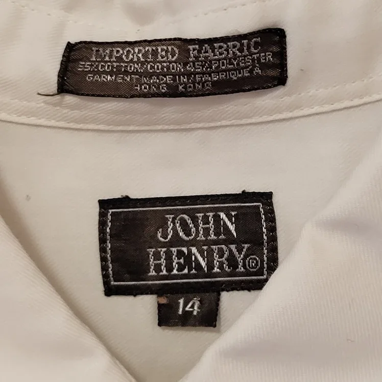 John Henry Cream Shirt - Size 14 image indicator(3)