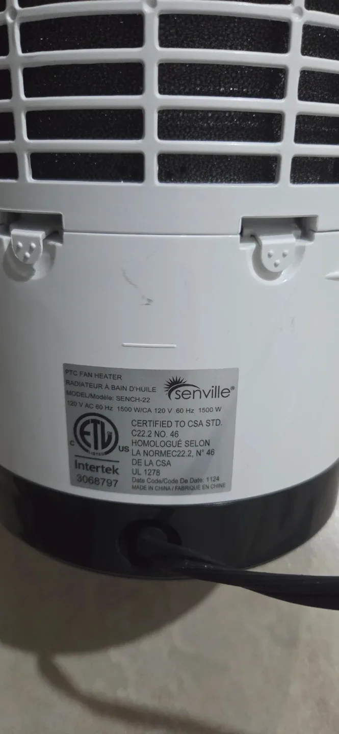 Senville PTC Fan Heater SL-NCH-22 image indicator(4)