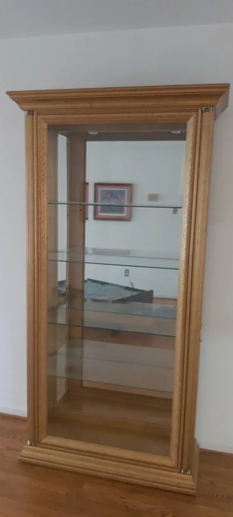 Gold Coloured Display Cabinet - 80" High image indicator(3)