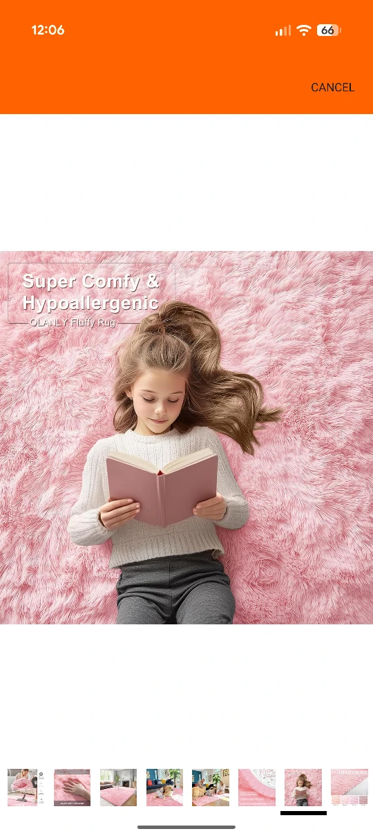 Fluffy Pink Area Rug - 8x10 - photo 5