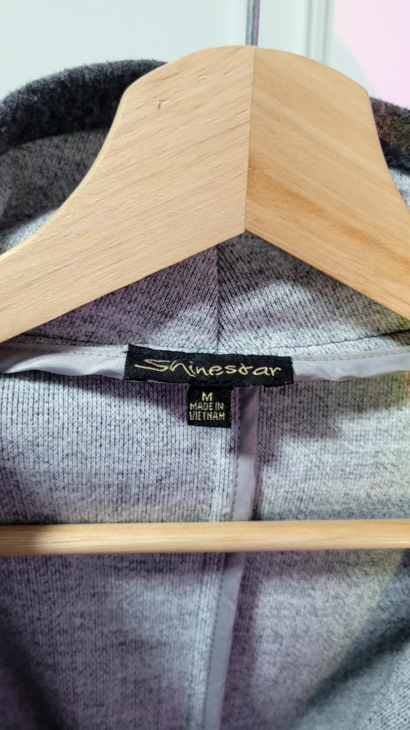 Shinestar Grey Belted Coat - Size M - photo 3