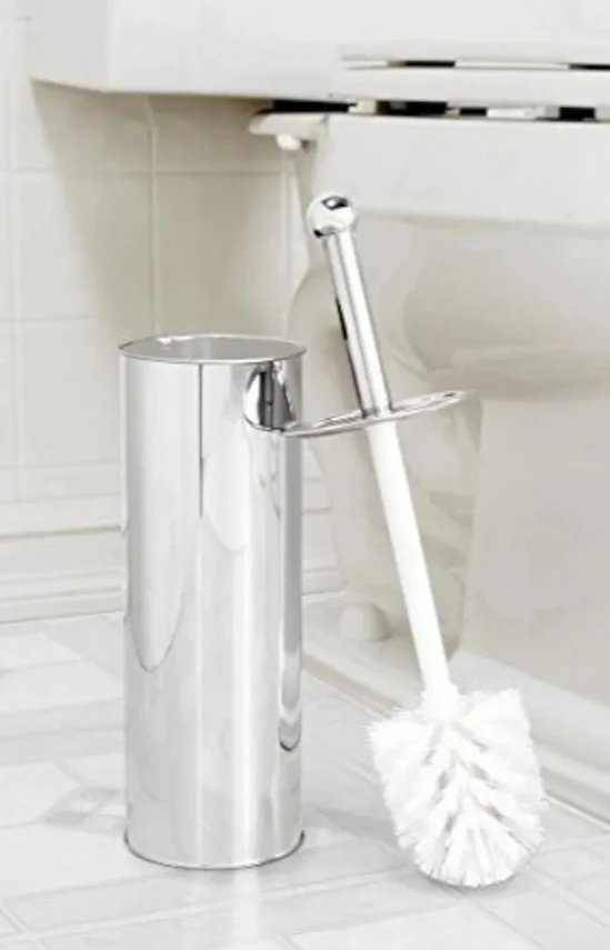 Toilet Brush with Holder - Silver - photo 2