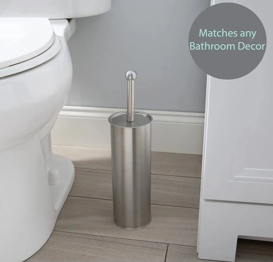 Toilet Brush with Holder - Silver - photo 3