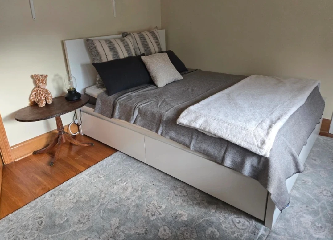 IKEA MALM White Bed Frame with Storage - photo 2