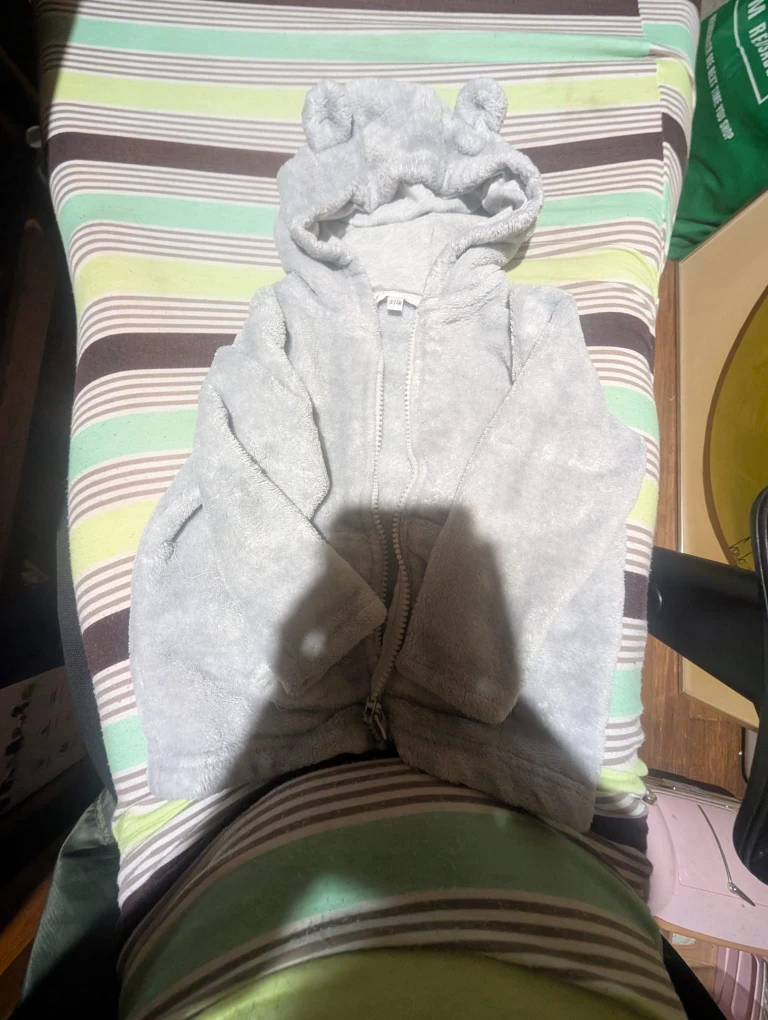 George Kids' Grey Fleece Hoodie - Size 18-24M