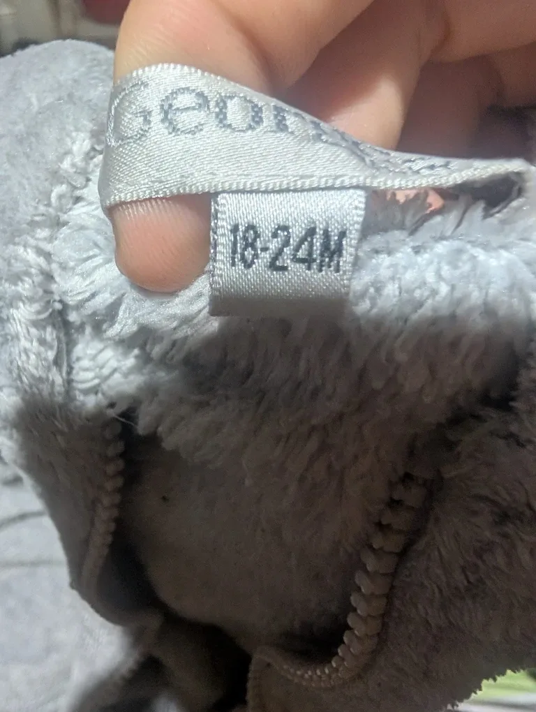 George Kids' Grey Fleece Hoodie - Size 18-24M image indicator(2)