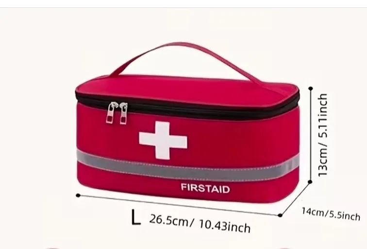 NEW Red First Aid Bag - Portable & Organized image indicator(2)