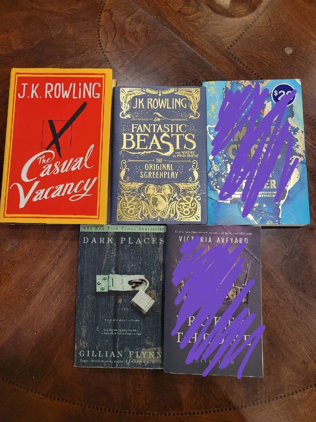 Books: Rowling, Aveyard, Flynn