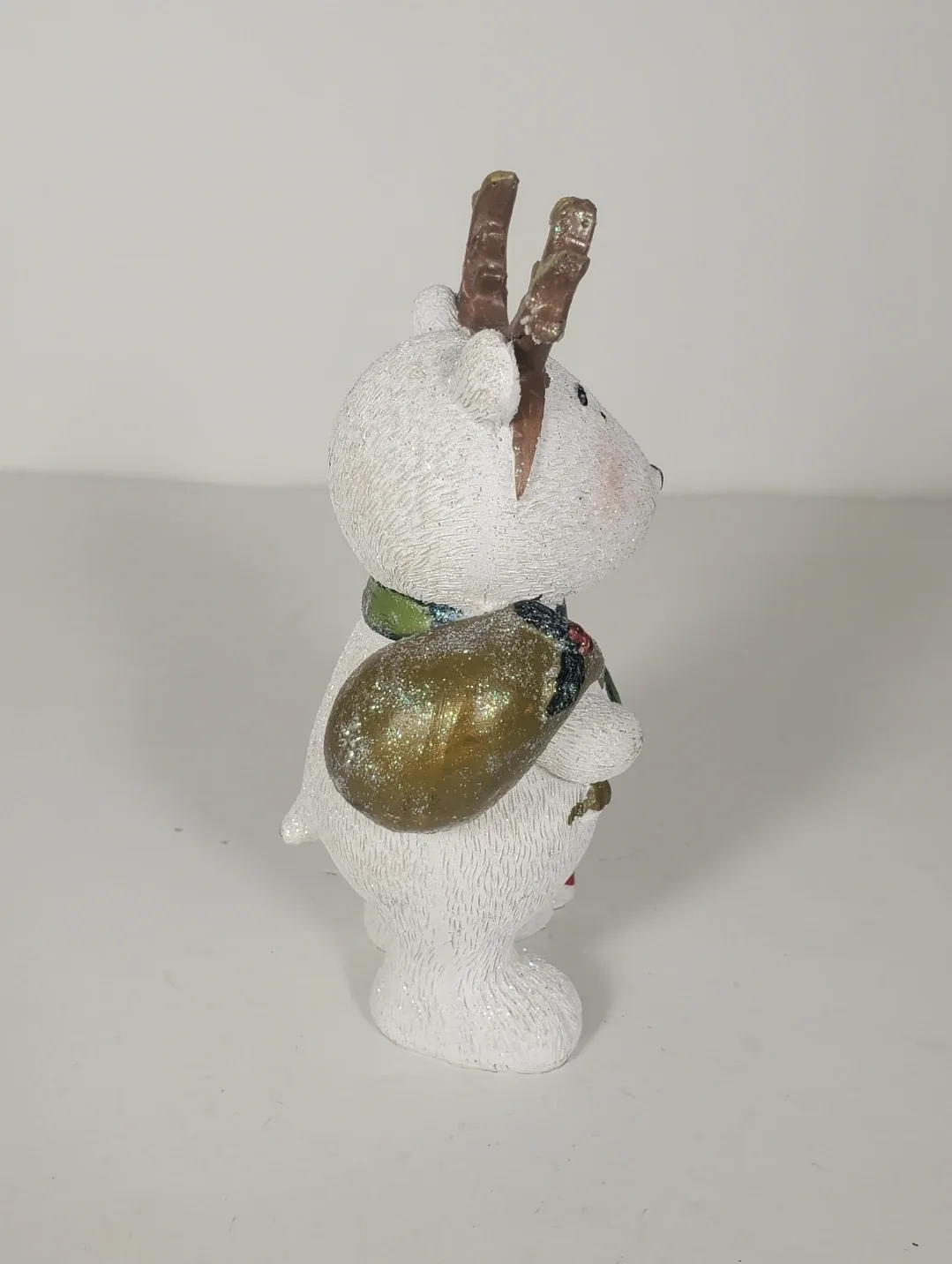 Glitter Polar Bear Reindeer Holiday Home Decor 6 Inches image indicator(4)