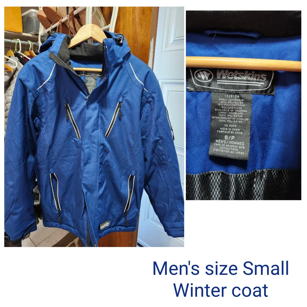 Woodsins Blue Winter Coat - Men's Size Small
