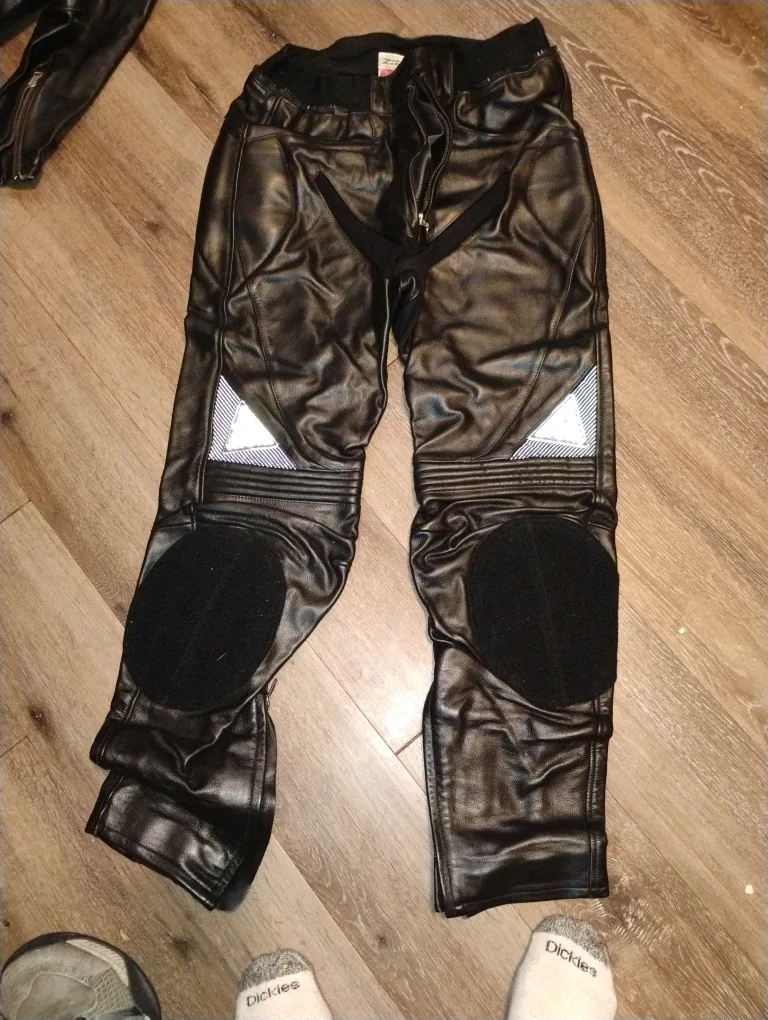 Speed and Strength Black Leather Motorcycle Jacket & Pants