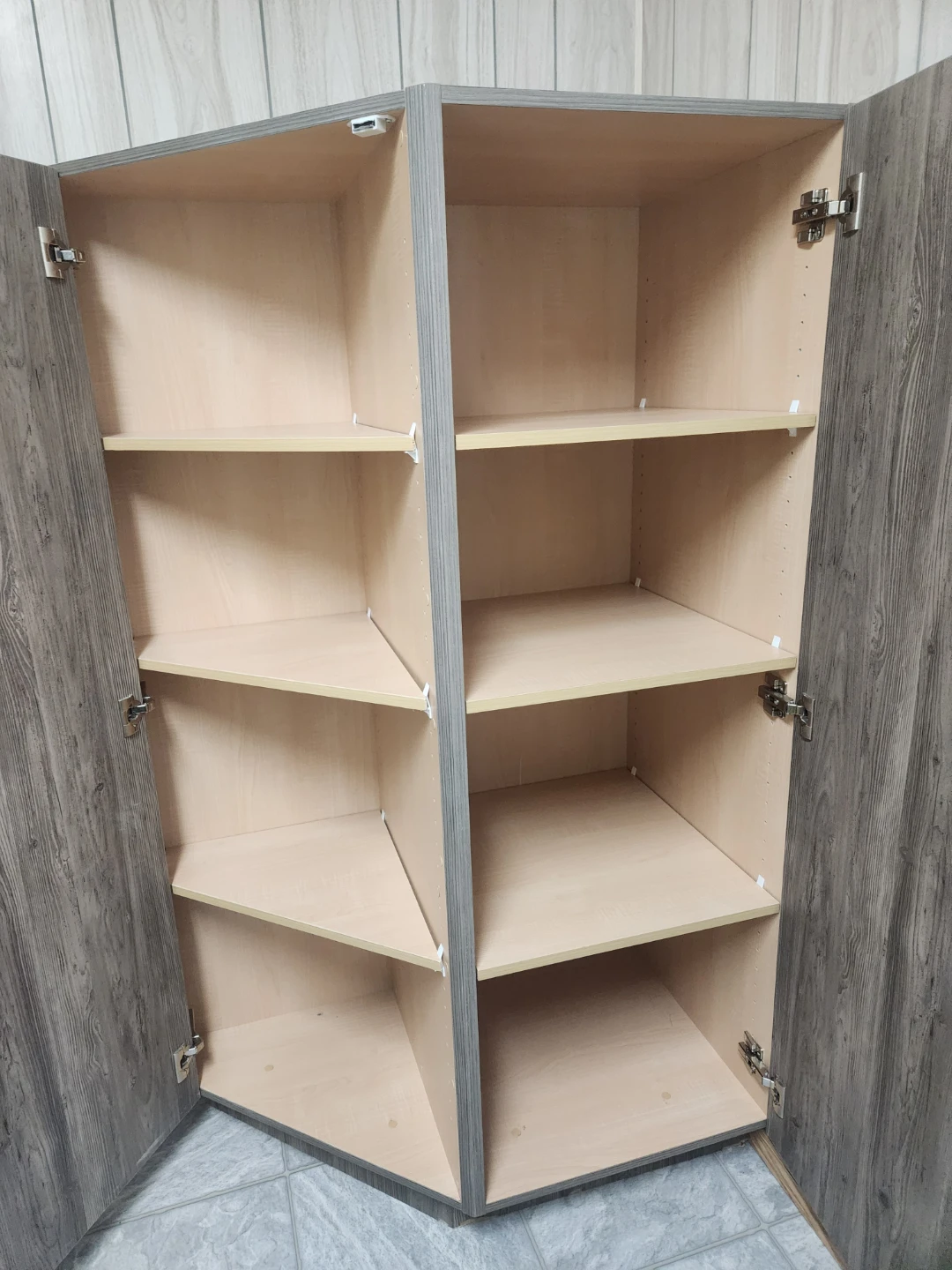 Corner Cabinet - Gray Wood Grain Finish - photo 2