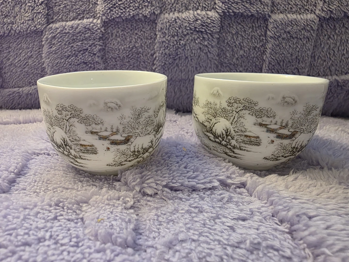 Set of 2 Vintage Japanese Tea Cups