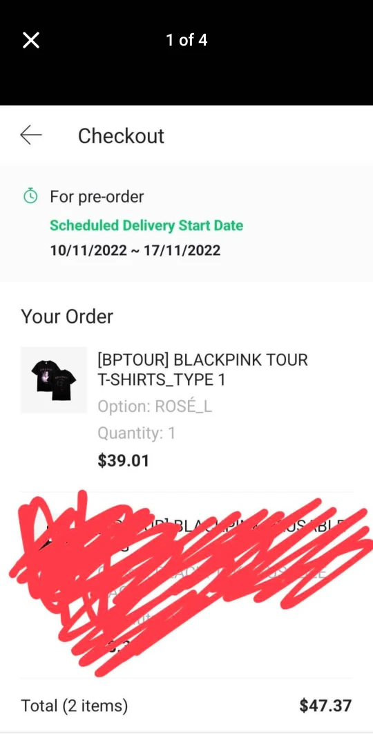 BLACKPINK Born Pink Tour T-Shirt - Size L