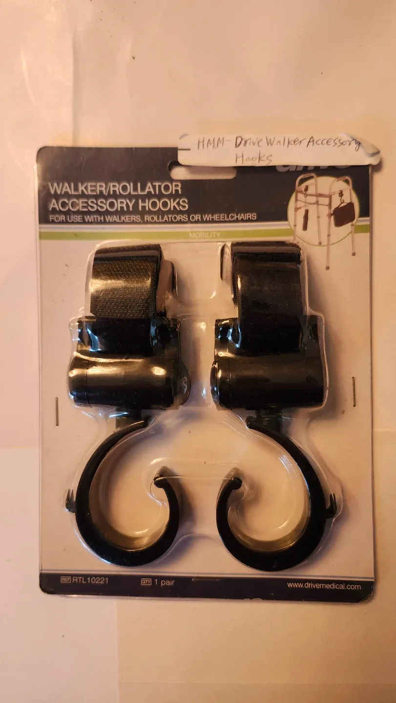 Brand New Drive Walker/Rollator Accessory Hooks - New in Package