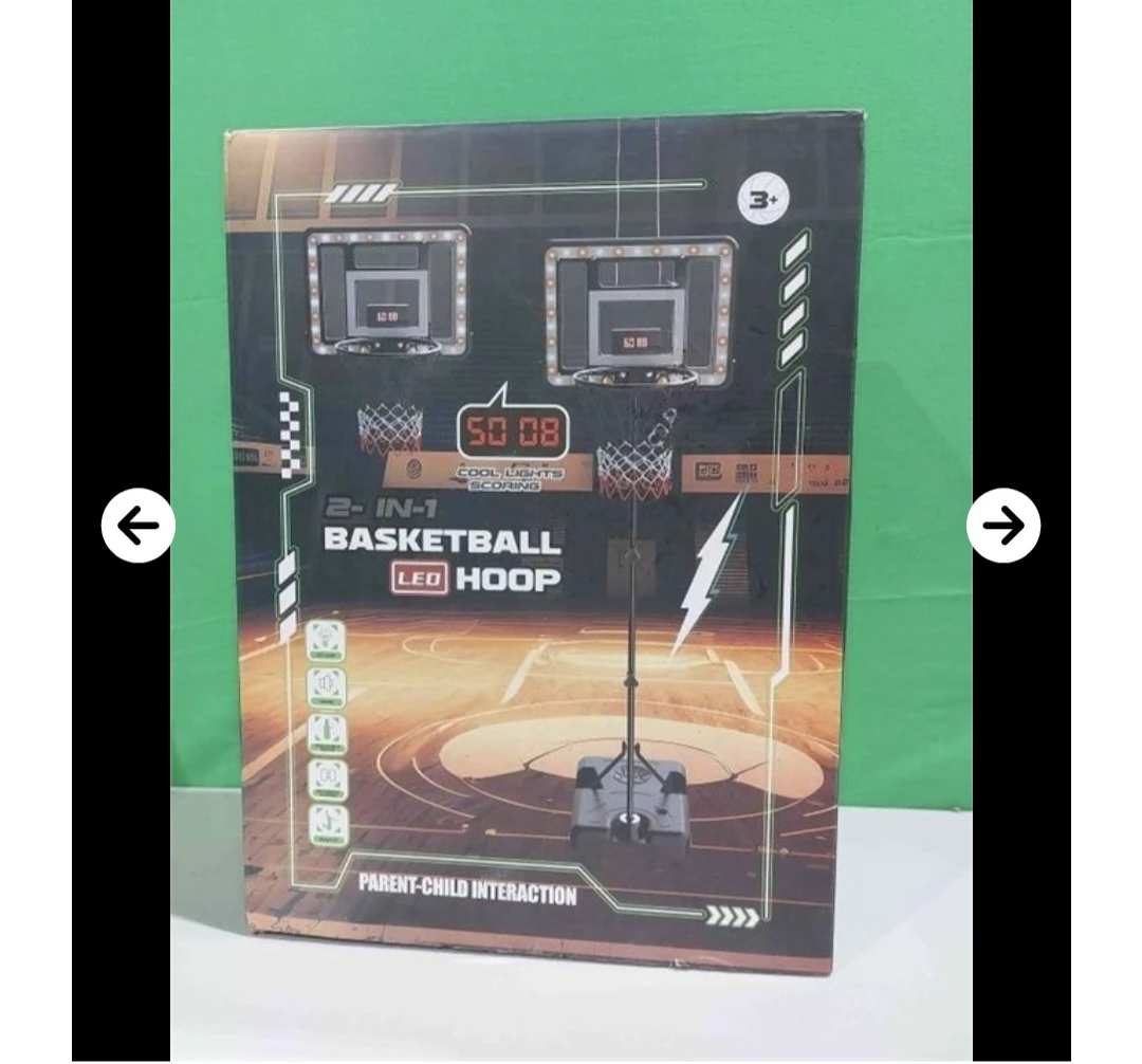 New Kids Basketball Hoop with LED Scoreboard–Adjusts 3.5-6.2ft - photo 2