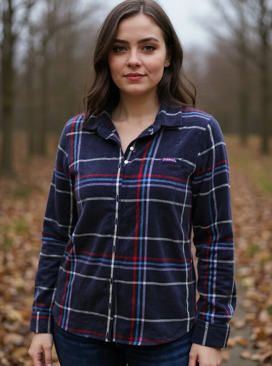Bench Plaid Shirt - Size Medium or 8