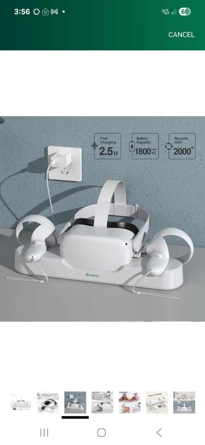 New Smatree Charging Dock compatible for Quest 2, VR Controller image indicator(2)