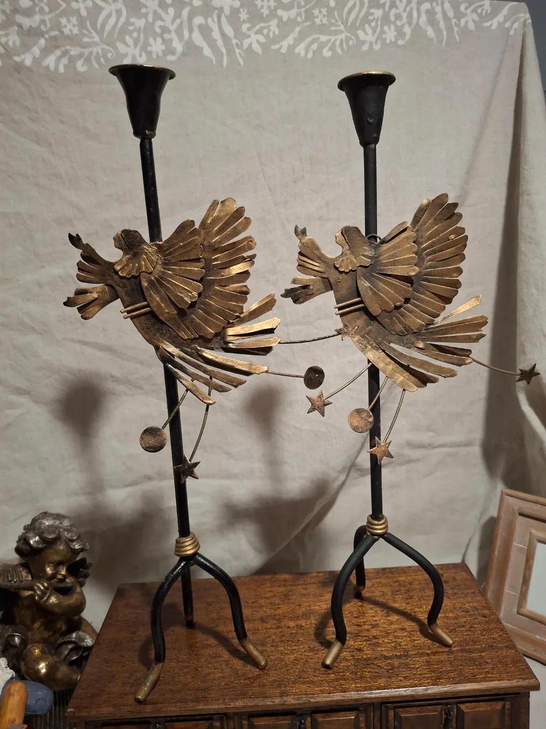 Metal Angel Candlestick Holders (Pair) image indicator(7)
