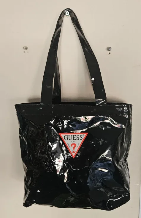 Vintage Guess Patent Tote Shopping Bag image indicator(2)