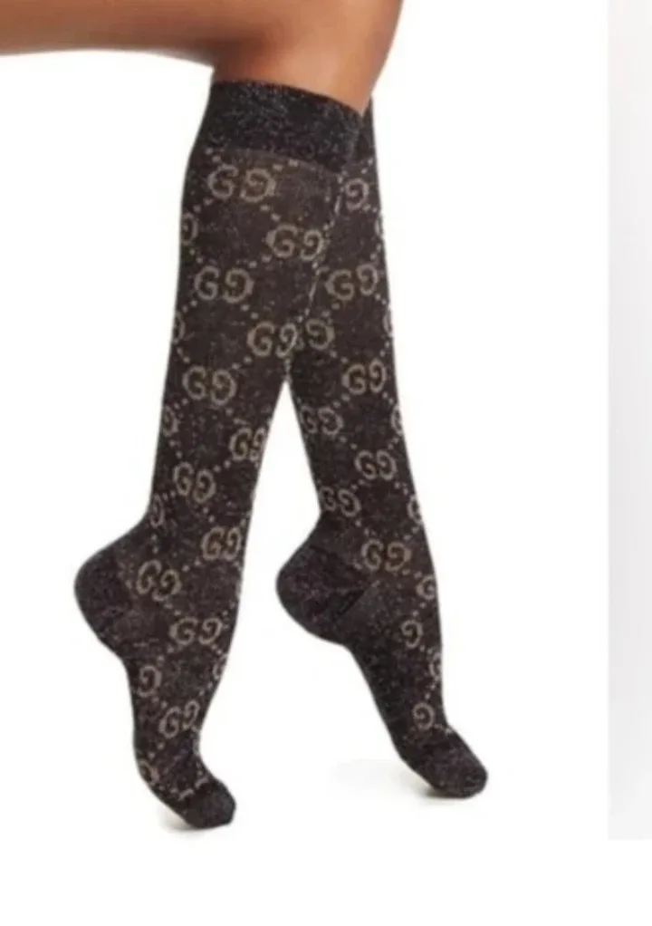 Gucci Monogram black & gold socks image indicator(2)