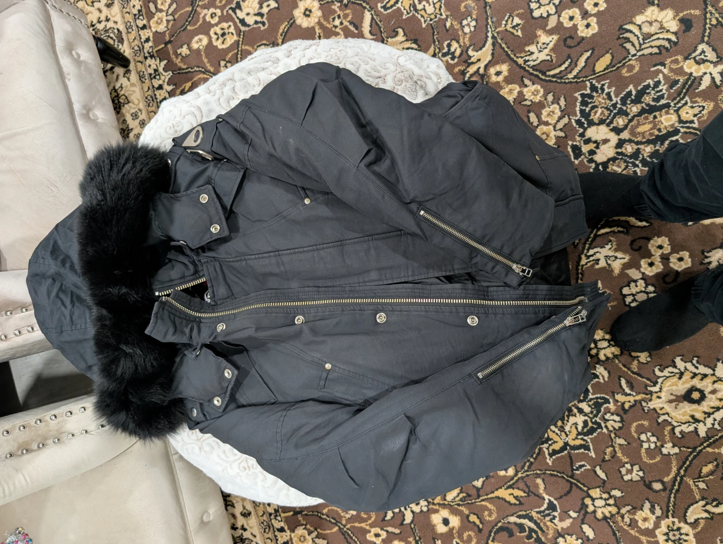Moose Knuckles Down Filled Black Jacket