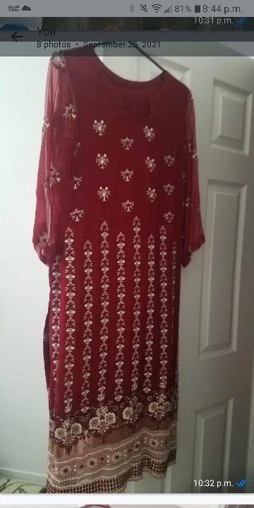 Maroon( burgundy) three piece dress