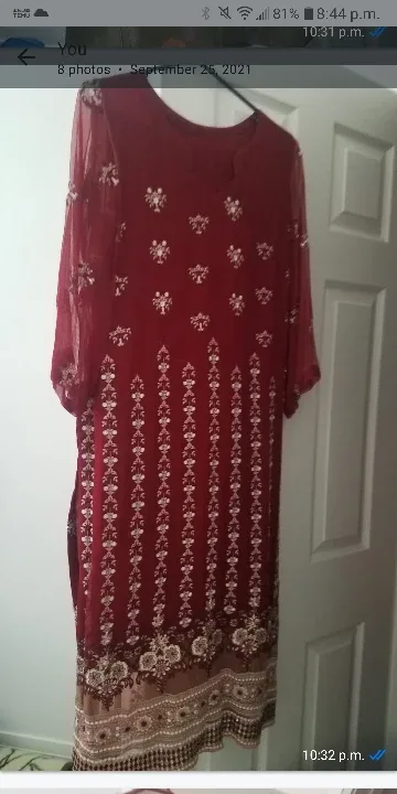 Maroon( burgundy) three piece dress