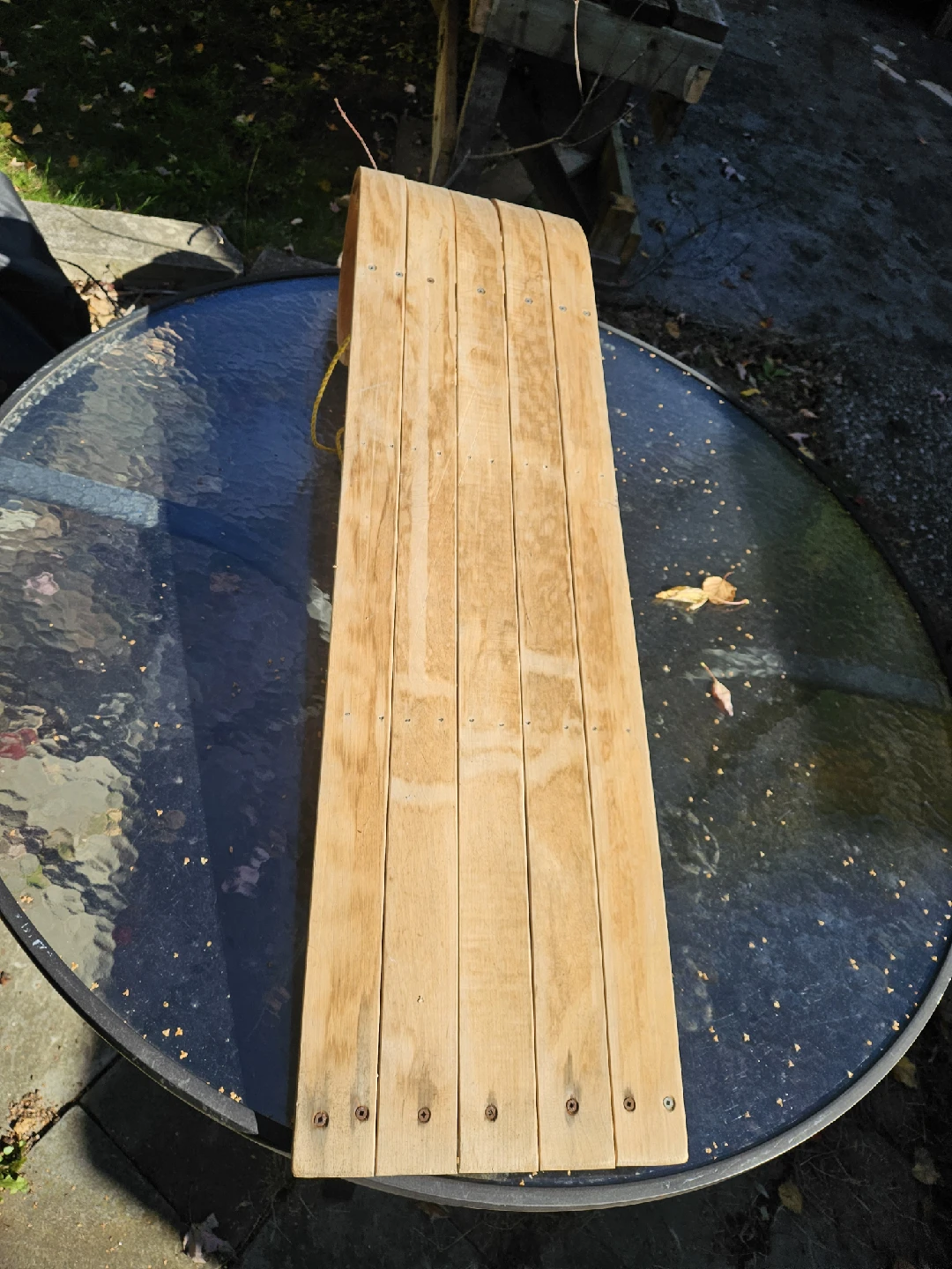 Vintage Wooden Toboggan Sled - photo 2