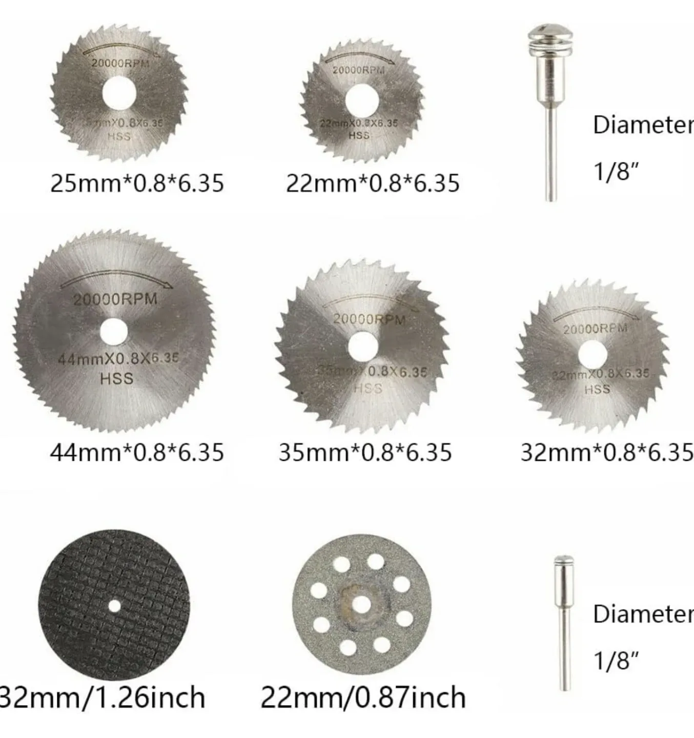 Rotary Tool Cutting Disc Set image indicator(4)
