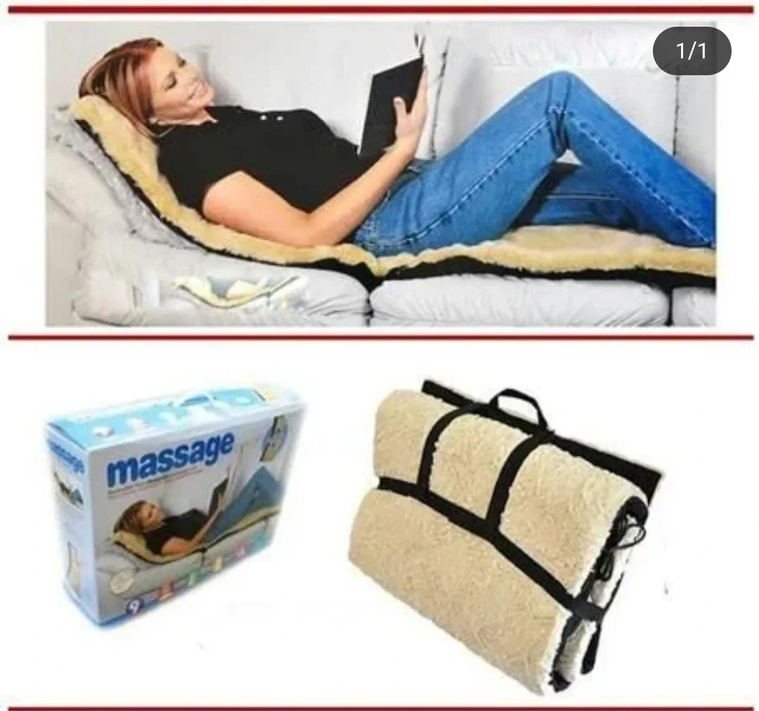 Massage Mat Bed With 9 Massager And Velvet Finish