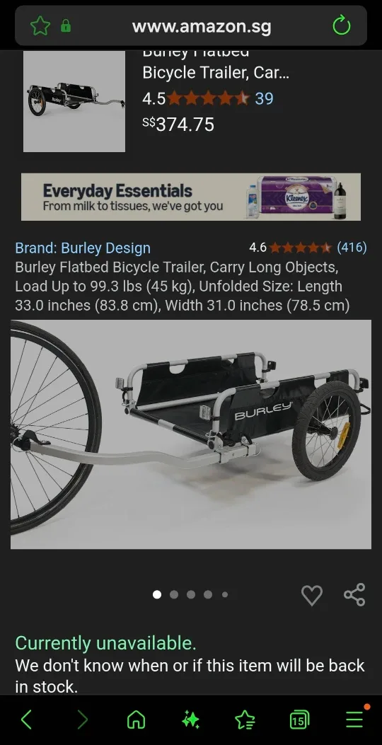 Burley Flatbed Bicycle Cargo Trailer image indicator(2)