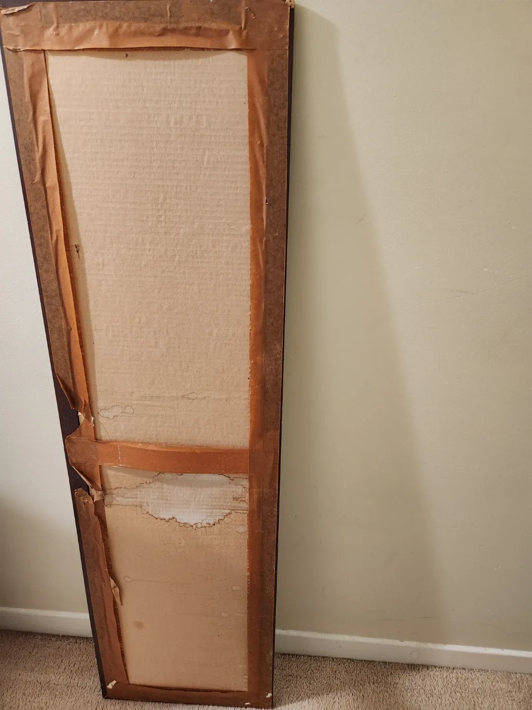 Framed Mirror - Brown Wood Frame 4.2ft tall  1.3ft w(pick up) image indicator(3)