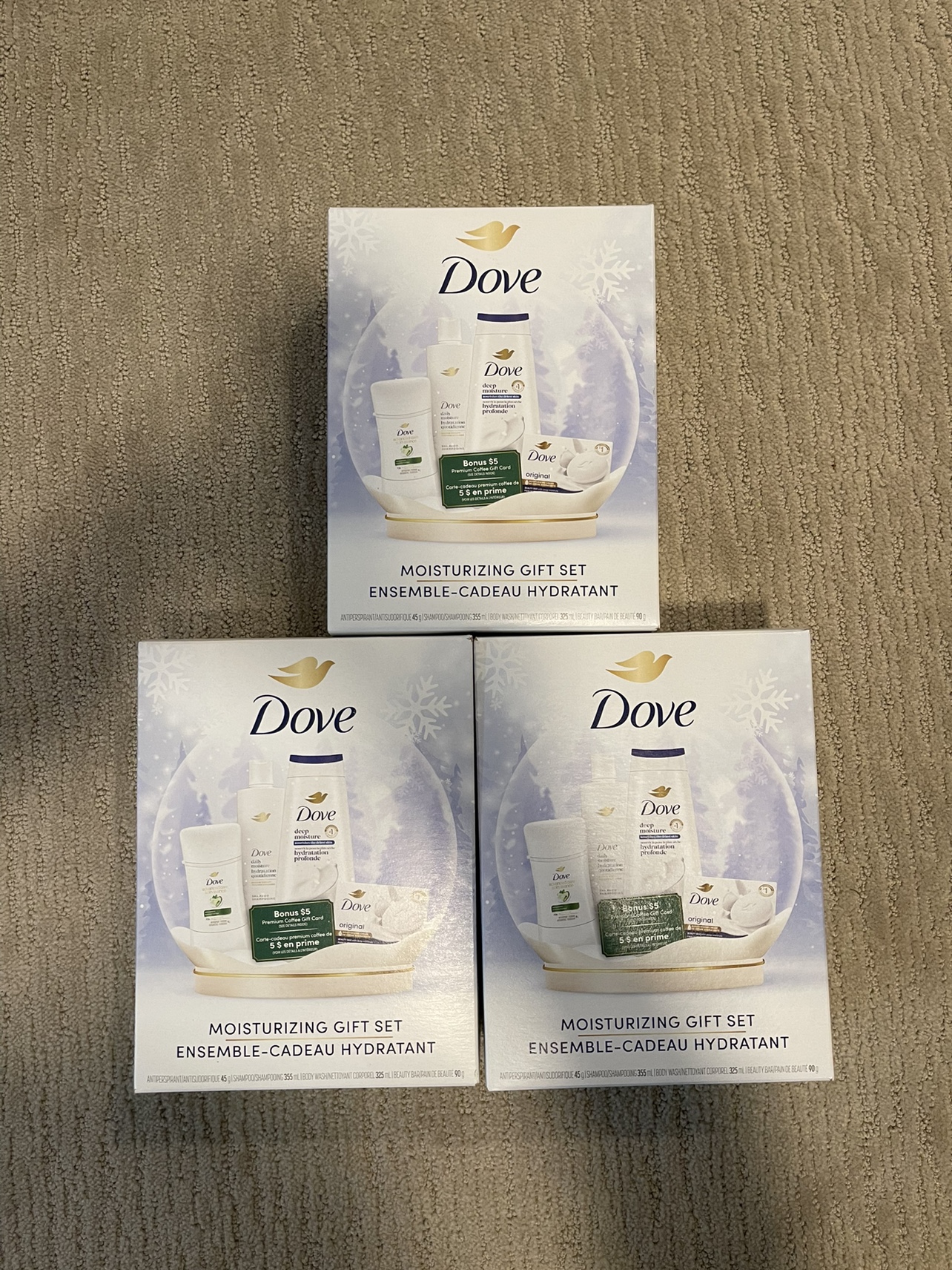 Dove Moisturizing Gift Set with Bonus $5 Card
