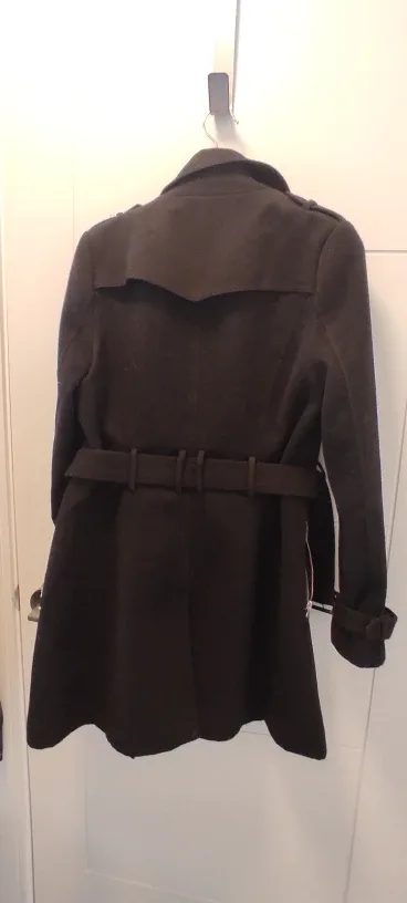 Le Chateau Moto Black Trench Coat - Size P/S image indicator(2)