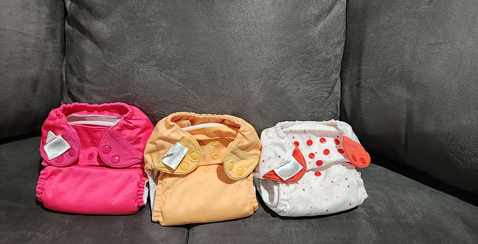 Set of 3 All-In-One Reusable Cloth Diapers