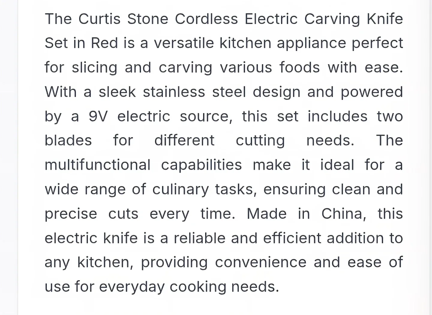 New Curtis Stone Cordless Electric Carving Knife Set image indicator(5)