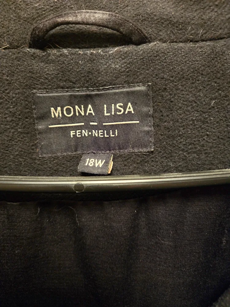 18W Black Hooded Wool Coat image indicator(8)